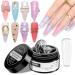 Supwee Solid Sculpture Builder Gel Clear Non-Stick Hand Nail Extension Gel for Carving Patterns Decoration Nail Strengthen Hard Gel Soak Off UV Gel 14g(0.49fl oz)
