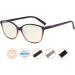 CessBlu Oversize Blue Light Filter Cat-Eye Glasses for Women - Anti Glare UV Protection Reading & Computer Use - Purple 2.5x - Buy Online on GoSupps.com