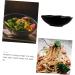 Zerodeko Ceramic Serving Bowls 1pc Practical Noodle Storage Food Resistant Instant Bowl Kitchen Salad Household Gadget Black 20X20CM - Buy Online on GoSupps.com