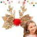  1/2/4 PIECES Toddler Deer Antler Hair Clips Reindeer Antlers Hair Bows For Girls Red Hair Bows Accessories To Wear Personalised Baubles 1 count (Pack of 1) Gold - Buy Online on GoSupps.com