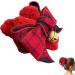 Bow Hair Claw Clip - Big Plaid Bow Fuzzy Hair Pins with Bell - Cute Half Bun Hairpins Nonslip Strong Hold Claw Clip for Women Red - Buy Online on GoSupps.com