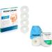 Silicone Clear Gel Circles 4 + Clear Silicone XL Gel Scar Roll-Breast Scarring Recovery Must Have Kit Pack/All Skin Shades Breast Keloid Scars Reduction Patches Medical Grade Recovery Supply Bundle