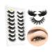 G880-G889 Russian Strip Fake Lashes Naturally Thick Eyelashes D Curl + 3D Effect 8 Pairs/17.4 * 10 * 2cm for Daily Commuting Weddings Photography G886