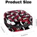 Portable Red and White Salamander Pattern Sanitary Napkin Storage Bag - Menstruation Pad & Menstrual Cup Pocket with Zipper for Teen Girls & Women - Buy Online on GoSupps.com