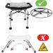KMINA - Shower Stool for Inside Shower with Double Reinforced Crossbar and Cushion  Heavy Duty Bath Chair 330Ib  Shower Seats for Elderly  Cushioned Bath Chair for Seniors  Free Assembly - Buy Online on GoSupps.com
