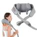 Neck massage device with warmth wireless neck massage device for pain relief electric shiatsu shoulder massage device with adjustable straps for upper lower back waist muscle
