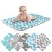 Breathable Washable Baby Diaper Wrap Pad - Zigzag Blue 50x70 cm | Reusable Infant & Toddler Ceiling Pad - Buy Online on GoSupps.com