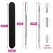 Stainless Steel Cuticle Pusher & Gel Polish Remover Set | Professional Grade Manicure Pedicure Tools Kit with Nail Files | Nail Care for Fingernails Toenails - Silver - Buy Online on GoSupps.com