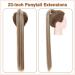 Tess Ponytail Extension Balayage 60cm - Light Brown with Ash Blonde Smooth Braid 90g Long Hair Extension - Buy Online on GoSupps.com