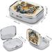 Year of The Tiger Pill Box - Decorative 2 Compartment Medicine Organizer for Pocket & Purse - Buy Online on GoSupps.com