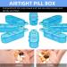 2x Daily Monthly Pill Box Organizer for Vitamins & Medication - 32 Compartments, Easy Open Design - Blue - Buy Online on GoSupps.com