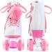 Ruthfot Women's Classic Roller Skates | Light up Wheels, Love Heart Pattern | High-top PU Leather | White - Size 6 - Buy Online on GoSupps.com