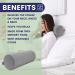 Memory Foam Neck Bolster Pillow Roll with Washable Bamboo Cover - Grey - Buy Online on GoSupps.com