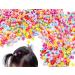 KAPSING 100 pieces colorful hair beads for clipping hair clips plastic beads hair for hair accessories girls children