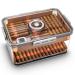 Portable Large Capacity Plastic Transparent Cigar Box with Sealed Double-Layer Cigar Travel Moisturizing Box