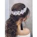 IYOU Bridal Wedding Hair Vines Silver Flower Headbands Pearls Communion Bride Bridesmaid Hair Accessories for Women and Girls
