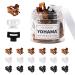 YOHAMA 21 pcs Small Hair Clips Retangle 1 in Tiny Claw Clips Mini Jaw Clips Strong Grip for Women and Girls Fixed Bangs Make Up  Children Hair Accessories Design Hairstyles. A-Black+Brown+Clear
