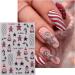 JMEOWIO 10 Sheets Glitter Christmas Nail Art Stickers Decals Self-Adhesive Snowflake Winter Holiday Cute Red Santa Nail Supplies Nail Art Design Decoration Accessories - Buy Online on GoSupps.com