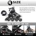 MonSports Adjustable Inline Skates for Kids - Red/Black/Blue - Light-up Wheels - Size L (US 5-8) - Buy Online on GoSupps.com