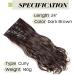 S-noilite 24 Inch Dark Brown Curly Clip In Hair Extensions - 8pcs Full Head Set | 60 Color Options | Sexy Lady Fashion Choice - Buy Online on GoSupps.com