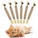 6 Pcs Chew Sticks Cat Toys Cat Teeth Nip Cleaning Chewy Catnip Toys Teeth Grinding Chew toys Natural Kitten Teething Toys Cat Dental Sticks for Indoor Cats Kitty Teeth Cleaning and Stress Release