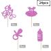 24Pcs Oh Baby Girl Cupcake Topper Glitter Dress / Rubber Nipple / Feeding Bottle Cupcake Picks Gender Reveal Party Welcome Baby Girl / It's a Girl for Baby Shower Girls Birthday Party Supplies Pink - Buy Online on GoSupps.com