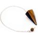 Natural Tiger's Eye Polar Jade Crystal Pendulum for Divination Chakra and Reiki - Includes Chain & Jewelry Bag | Premium Witchcraft Tool - Buy Online on GoSupps.com