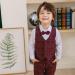 Volunboy Baby Boys Gentleman Suit - Toddler Formal 4-Piece Outfit Set (2-3 Years) Red Plaid - Buy Online on GoSupps.com