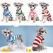 Stylish Polo Shirt for Small Dogs - Striped Summer Costume Breathable Blue XS for Bichon & French Bulldog - Buy Online on GoSupps.com