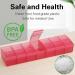 TookMag 2 Pack Extra Large Weekly Pill Organizer Case - 7 Day Capacity for Pills/Vitamins/Supplements (Pink) - Buy Online on GoSupps.com