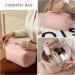 Aucuu Premium PU Cosmetic Travel Bag - Large Capacity & Waterproof - Dark Pink-2 - Buy Online on GoSupps.com