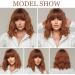 OUFEI Short Wave Auburn Bob Wig with Bangs - 14 Inches - Buy Online on GoSupps.com