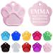 Ibera Gifts - Personalized dog brand paw for medium -sized to large dogs and cats with engraving name collar personalized pendant brand address trailer dog hall band (pink)