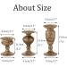 Sziqiqi Vintage Metal Candlestick Set - 3 Sizes for Home Decor Weddings & Parties - Brown Candle Holders for Living Room & Bathroom - Buy Online on GoSupps.com