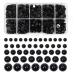 TOAOB 830pcs Round Black Plastic Doll Eyes 4mm 5mm 6mm 8mm 10mm Flatback Cabochon Button Eyeball Beads for Stuffed Animals Amigurumis Crochet Bears Crafts Making 4mm/5mm/6mm/8mm/10mm