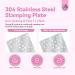 Saviland French Tip Nail Stamp Kit - 4 Reusable Stainless Steel Nail Art Stamps with Patterns | B-4PCs Nail Art Stamping Set for Perfect Manicure - Buy Online on GoSupps.com