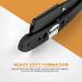Utopia Care Professional Barber Straight Edge Razor Safety with 100 Lord Blades - Stainless Steel (Black) - Buy Online on GoSupps.com