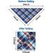 WOVTE 8 Pack Triangle Dog Bandana Reversible Plaid Painting Bibs Scarf Washable and Adjustable Kerchief Set for Dogs Cats Pets - Buy Online on GoSupps.com