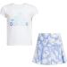 adidas Girls Short Sleeve Tee & French Terry Pleated Skort Set 6X - White | Shop Now - Buy Online on GoSupps.com