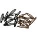 Large Hair-Like Hair Clips Set (20 Pieces) - Brown & Black Oval Clips (6 cm) with White Storage Box | Perfect for Styling & Organization - Buy Online on GoSupps.com