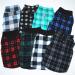 PIXRIY X-Small Dog Sweater Fleece Vest with Leash Ring for Winter - Christmas Puppy Clothes for Small Dogs and Cats - Black Grey Plaid - Buy Online on GoSupps.com
