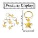 NAISKA Gold Star Hair Braid Charm Set - 12PCS Five-pointed Stars Dreadlock Clips for Women - Braid Style 1 - Buy Online on GoSupps.com