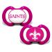 BabyFanatic Girls Pink Pacifier 2-Pack - NFL New Orleans Saints - Officially Licensed League Gear