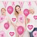 WANDIC Breast Cancer Awareness Kit 18 Pcs Pink Ribbon Balloon & 9 Pcs Cake Toppers & 16 Pcs Triangle Flags Banners for Decoration - Buy Online on GoSupps.com
