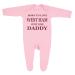 'Born To Love West Ham Just Like Daddy' Baby Boy Girl Sleepsuit Designed and Printed in the UK Using 100% Fine Combed Cotton 0-3 Months Pink