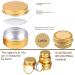 24-Piece Gold Empty Aluminum Jars with Screw Caps - 15ml Cosmetic Storage & 35mm Stickers | International Shipping Available - Buy Online on GoSupps.com