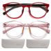 2 Pack Blue Light Glasses Kids Girls , Suitable for 4-14 years old Students Anti-Fatigue Computer Game Glasses.Anti Eyestrain Filter UV Glare & Reduce Headache. (Red&Pink)