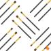 Urbanstrive 3pcs Professional Eye Makeup Brushes Set | Soft Synthetic Blending Brush Kit for Flawless Eyeshadow Eyeliner & Eyebrow Application - Gold - Buy Online on GoSupps.com