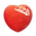 Manekieko Red Cat's Eye Palm Worry Carved Heart Love Stone 40mm Crystals and Healing Stones