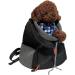 Dog Carrier Backpack for Small Medium Sized Dogs Rucksack Skylight Design Lightweight Breathable Material Built-in Safeguard Buckle for Hiking Cycling 31 cm L x 22 cm W x 32 cm H Black - Buy Online on GoSupps.com